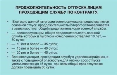 Процедура оформления отпуска для военнослужащих по контракту